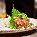 もつ焼き 大統領 - アジのなめろう@400円