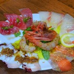 新鮮魚介・浜焼きとワインのお店 Fish Market - 本日の海鮮カルパッチョ