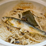 鮨松榮 - 天然鮎と松茸御飯