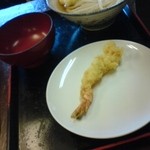 うどん工房 名麺堂 - かけ&たまご天&えび天