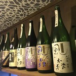 日本酒バル いぶき - 昔の風の森一升瓶。