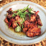 馬来風光美食 - 鶏肉とネギの炒め物