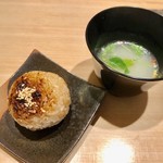 地葉はなれ - 2019.8.  焼きおにぎり&鶏スープ