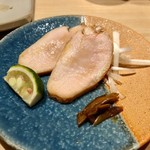 地葉はなれ - 2019.8.  鶏胸肉の醤油漬け