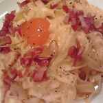 フォーハーツカフェ - カルボナーラには地鶏の卵をＯＮ