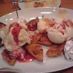 フォーハーツカフェ - 自家製パンのフレンチトースト。また誕生日を祝ってもらった♪