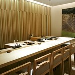 鮨文 - 店内(カウンター席)