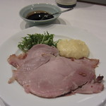 レンゲ - 岩手のヤーコン豚のハム マッシュポテトと バルサミコソースで1