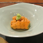 傳 - 茄子とウニの漬け