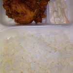 牛島商店 - 唐揚げ弁当(小盛り、にんにくあり)￥450