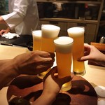 華丸吉日 - 白ほのかで乾杯、ここのグラスが好き