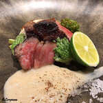 丸新 - 会津牛のｲﾁﾎﾞのﾛｰｽﾄ