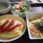 カプリチョ - オムライス＆明太子スパ。