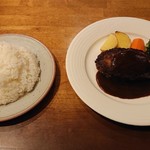 Hambaguhausu Kirakuya - ハンバーグ(プレーン)＆ライス大盛り