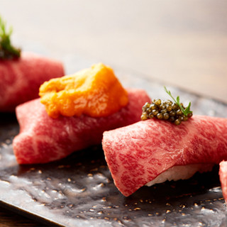 ◆神戸牛専門店だからできる◆黒毛和牛寿司コース6000円