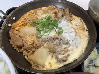 Yoshinoya - 月見牛とじ御膳