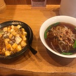 中華料理　長楽園 - ラーメンセット（台湾ラーメン＋麻婆飯）