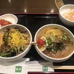 焼肉名菜 福寿 - ハーフ＆ハーフセット・・・ビビンバと冷麺を選択しました。