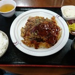 姫路 タコピィ - お好み焼き定食です(笑)