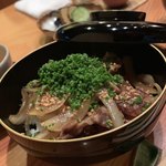 日本料理 たかむら - 長野産猪の生姜焼き、とろろ昆布吸い物 、香の物