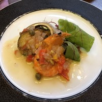 ビュッフェ＆カフェレストラン ナイト＆デイ - 鮑と海老のグリエ ラヴィゴットソース