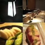 鳥しき - 【2012.2.6】 店内、さび焼き、お新香