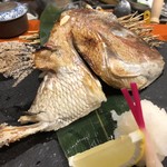 魚竹 - 真鯛カブトの塩焼き 800円