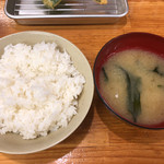 天ぷら 天善 - ご飯&味噌汁