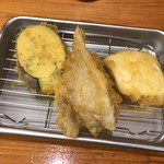 天ぷら 天善 - ナス・豚肉・イカ