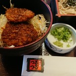 めん房つるつる明新館 - ざるそば＋ソースかつ丼