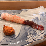 小判寿司 - 葡萄ボタン海老と海老ペースト