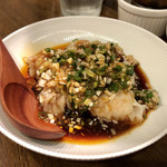 創作麺工房 鳴龍 - 「海老ワンタン（スパイシーガーリックソース）」600円