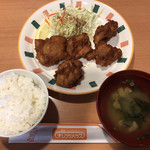 緑井食堂 オレンジハウス - 唐揚げ定食 648円(税込)