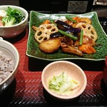 Ootoya - 「鶏と野菜の黒酢あん定食」
