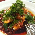 御田町 桃の木 - 前菜お任せ三品 上海よだれどり麻辣味 大和かしわ