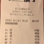 プー横丁 - レシート
      （レジが新しくなったようです）