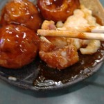 Kagomi - ●お好み焼き定食 (豚玉 小ｻｲｽﾞ)650＋ﾀｺ焼き4個 200＋缶ｺｰﾗ150=1,000円 2019年09月