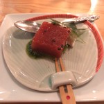 Rojiura No Shiki - 前菜（すいかがメイン，キウイ、ガスパチョ、クリームチーズ、バジル