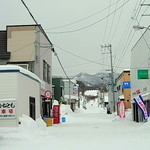 かねとも寿し - 除排雪された店舗前