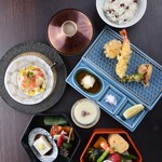 [Homemade Dim sum] Seasonal Bento (boxed lunch), Tempura, etc.