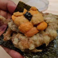 鮨よしかわ 恵比寿 - ソフトシェルクラブ、雲丹、キャビア