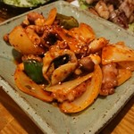 韓国料理 満月 - タコの炒め物