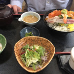 食処はる 澤の家 糸島店 - 下のの海鮮丼定食@1080