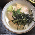 食処はる 澤の家 - お出汁掛けます、わさび多すぎた。