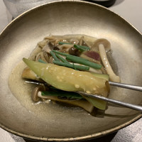 東京和食 りくう - 佐土原茄子のきのこのあんかけ