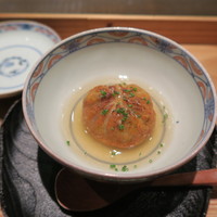 りょうり屋 くどう - 焼き茄子、鶏ひき肉饅頭