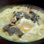 珈琲家穂高 - 料理写真:猪肉うどん　800円
