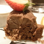 ワイン懐石 銀座 囃shiya - チョコレートアイスクリーム、チョコレートケーキ