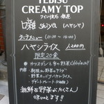 ワイン懐石 銀座 囃shiya - お店の外に置かれているメニュー