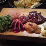 炉端処 一心 - 地鶏造り五種盛り